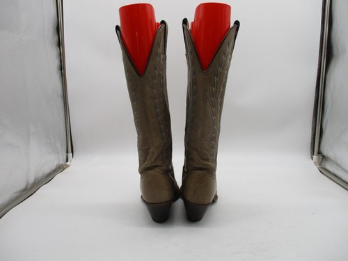 Vintage Abilene Tan Leather Tall Cowboy Boots Womens Size 8 M Style 9015 - 第 6/9 張圖片
