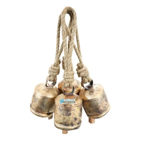 Cloche De Vache Vintage En Laiton - 4 Pouces - Son Authentique - Déco Ou Collection
