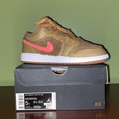 Nike Air Jordan 1 Low Teddy Bear - Size 5Y /6.5W - Brand New