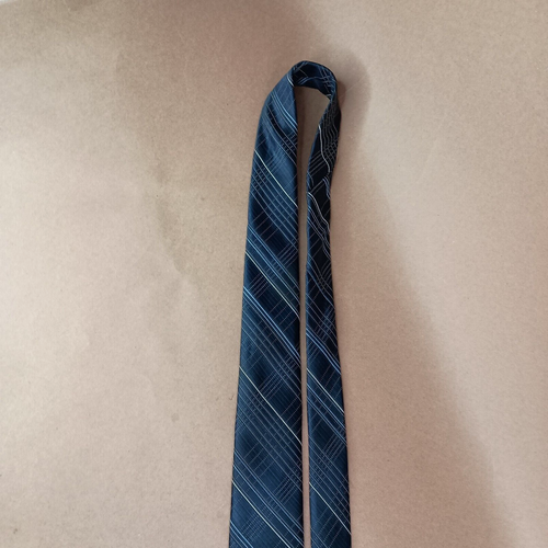 Gino Pompeii Men's 3x53 Necktie Made in Italy Blue Polyester Geometric 70s - Bild 10 von 16