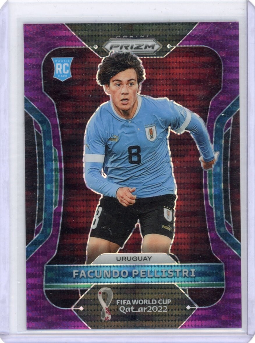 Facundo Pellistri 2022 Panini Prizm World Cup Purple Breakaway /35 #275 Rookie
