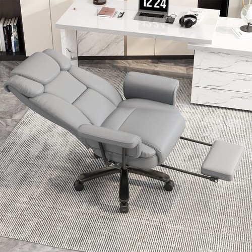 Big and Tall Office Chair with Footrest 160° High Back Reclining Desk Chair - Picture 40 of 40