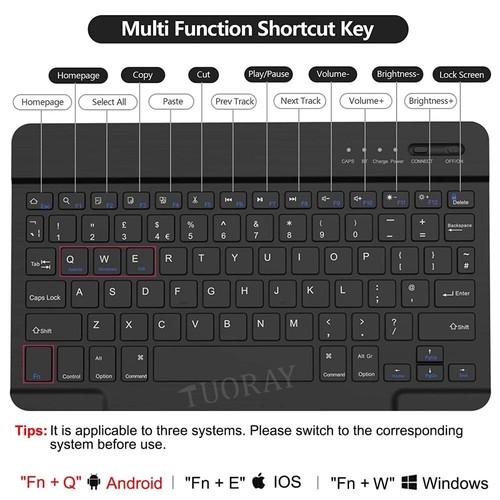 Keyboard Case Mouse For iPad 11th 10th 9th 8th 7th 6th Gen Air 11 M3 2025 Pro 11 - Picture 59 of 64
