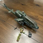 HASBRO 1983 GI JOE DRAGONFLY XH-1 HELICOPTER NEAR COMPLETE w/  broken FIGURE