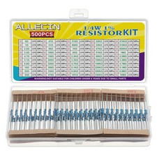 50 Values 1/4W 0 Ohm-10M Ohm  1 Tolerance Metal Film Resistor Assorted 1/4 Wat