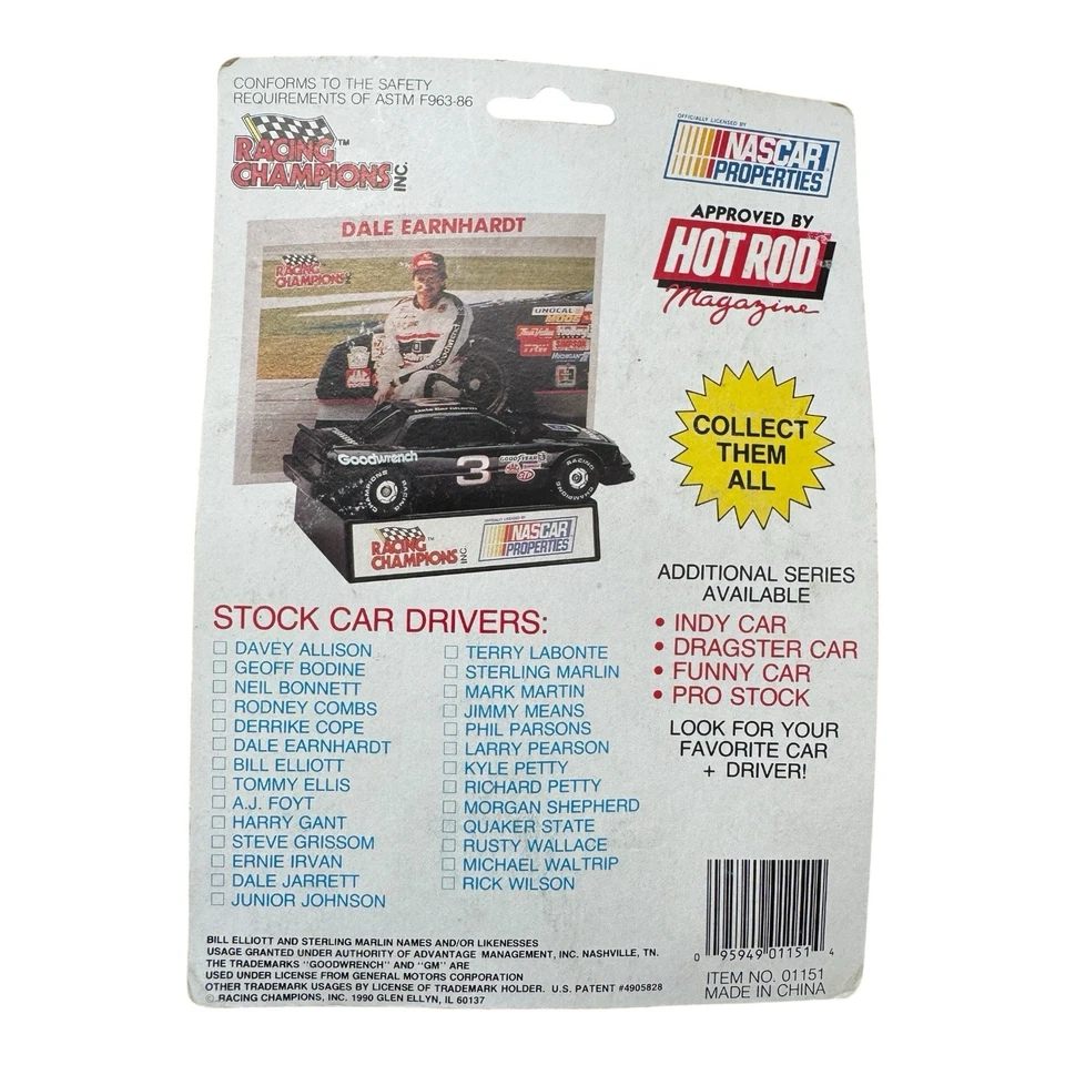 Rusty Wallace 1990 Racing Champions Miller Genuino Draft Firmado Foto 2 de 3