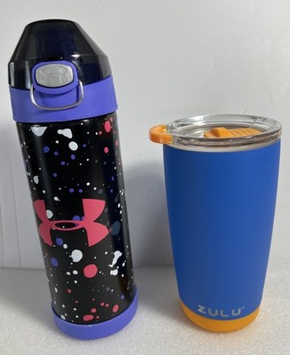 Under Armor Thermos & Zulu Tempo 12 & 16 Oz Stainless Water Bottles Kids Lot