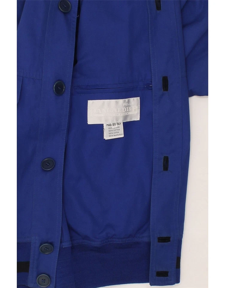 Chaqueta de bombardero PANCALDI & B para hombre IT 48 algodón azul medio ZA02 Foto 4 de 4