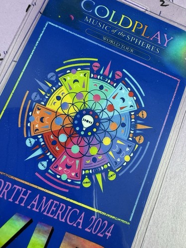Coldplay commemorative 2024 backstage pass/laminate and lanyard - Picture 2 of 3