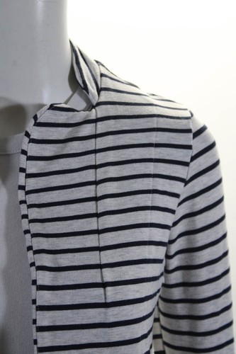 Dolan Womens Open Front Striped Long Sleeve Collared Sweater White Size XS - Imagen 2 de 7