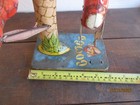 1950's Unique Art "Bombo" Swinging Monkey Tin Litho Wind-up Toy with Key Works! — photo 9