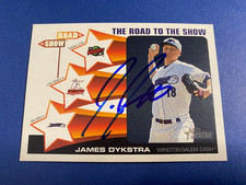 JAMES DYKSTRA 2015 TOPPS HERITAGE ROAD TO SHOW AUTO SIGNED WINSTON SALEM DASH RC