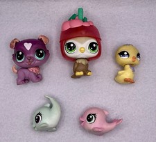Lot of 5 Hasbro Littlest Pet Shop LPS Mixed Lot of Figures Cats, Dogs, Etc. L8