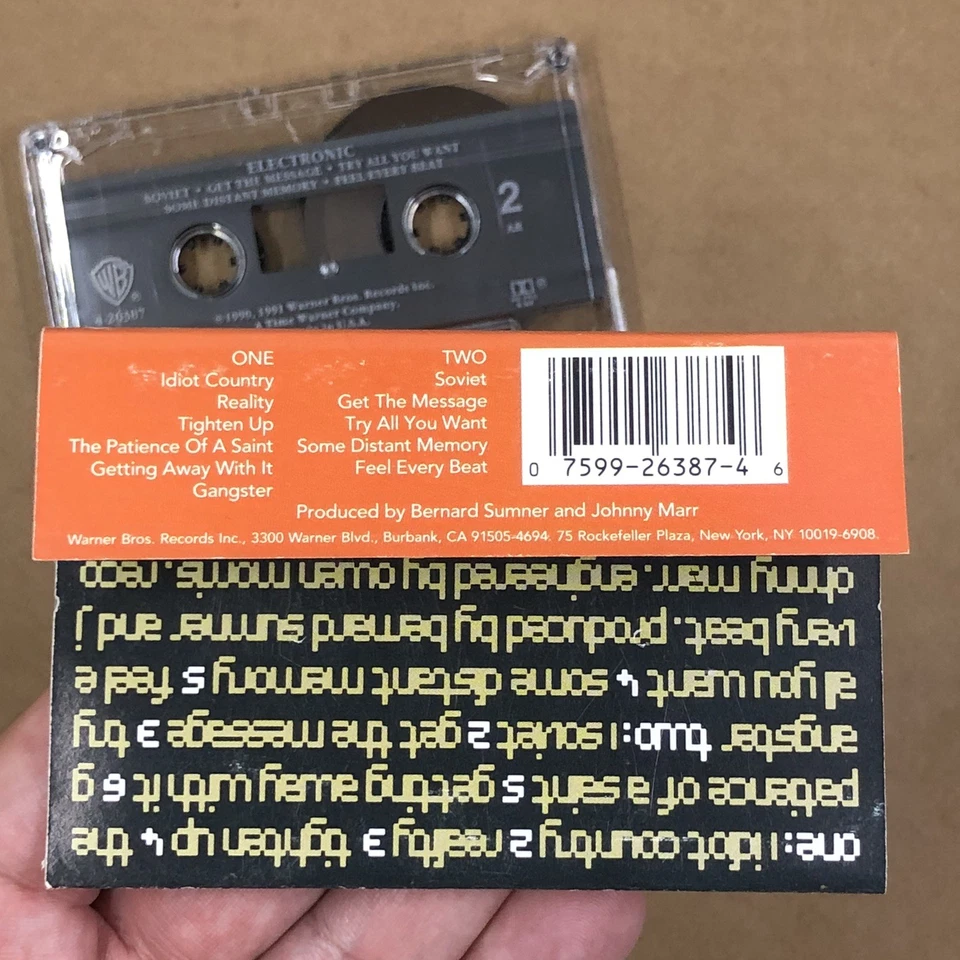 ELECTRONIC Cassette Tape 90s Synth Pop MARR SUMNER SMITHS NEW ORDER - Image 4 of 4