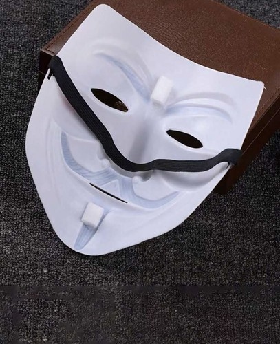 V For Vendetta Movie Mask Halloween Costumes Cosplay Guy Fawkes Anonymous - Picture 3 of 5