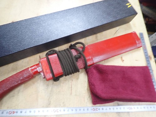 Cuchillo japonés Takeshi Saji personalizado Oniyasha rojo Damasco en capas de acero - Imagen 2 de 9