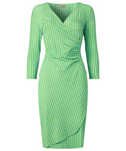 Joe Browns Women's Retro Geometric Print Long Sleeve Jersey Dress - Picture 2 of 5