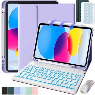 Hülle mit Beleuchtete Tastatur Maus Für iPad 11th 11 2025 (A16)丨iPad 10th 10.9''