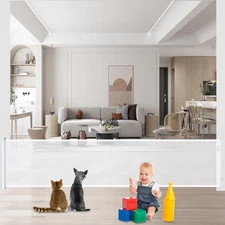 Baby Gate Retractable Gates for Stairs, Mesh Dog Gate for The House, Wide Pet...