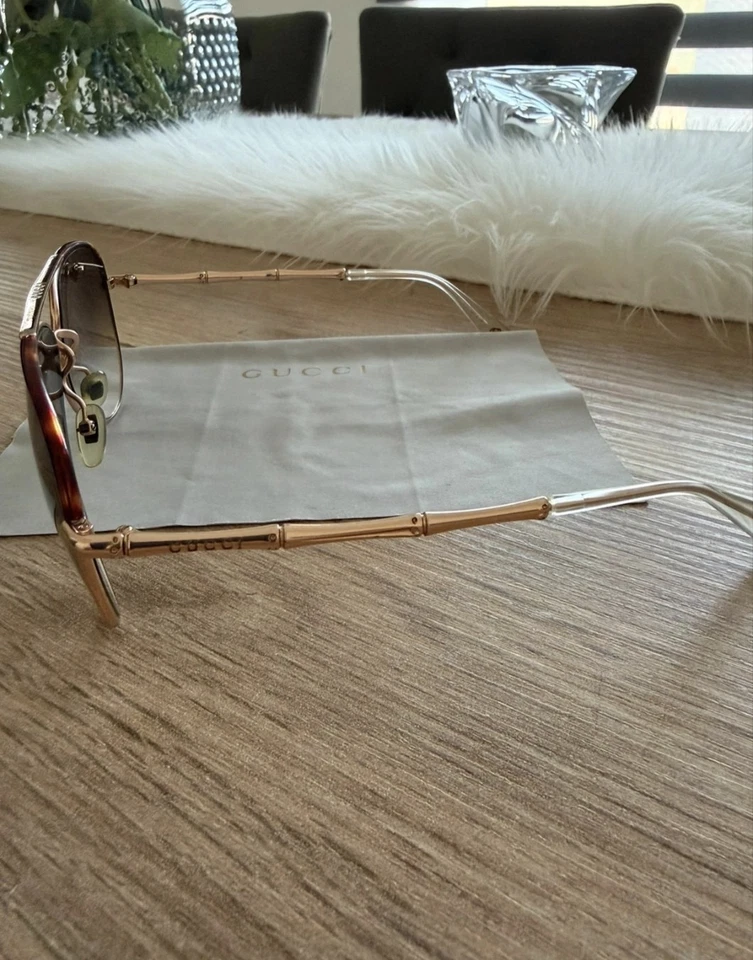 lunettes de soleil Unisex Gucci Bambou  - Photo 2/4