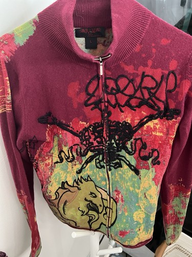 Raw  7 Vintage Cashmere Zip Front Cardigan