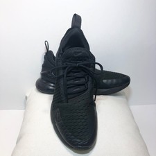 Nike Air Max 270 Sneaker Women  s 7.5 Triple Black Athletic Running Running Shoes