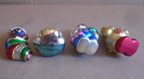 Lot 4 Unique Treasures Christmas Ornaments Molded Glass Bear Figures - Picture 17 of 17