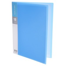 10-Pocket Binder with PP Plastic Sleeves A4 Blue , 20 Pages 310x235x10mm
