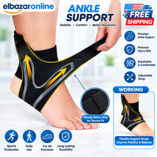 Ankle Brace Support Compression Sleeve Pain Relief Plantar Fasciitis Foot Wrap