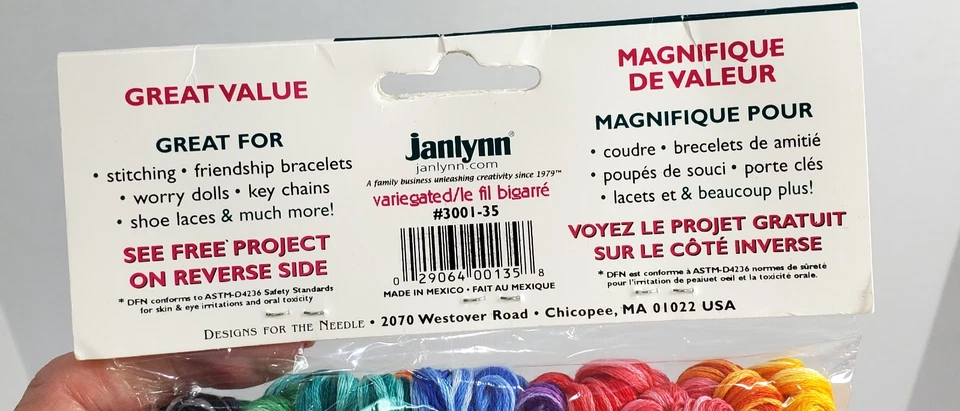 Janlynn DFN Embroidery Floss Pack of 36 Variegated Skeins Cotton 3001-35 NOS - Image 3 of 4