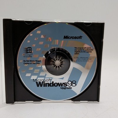 Microsoft Windows 98 Upgrade For Windows Users CD-ROM  w/ Product Key