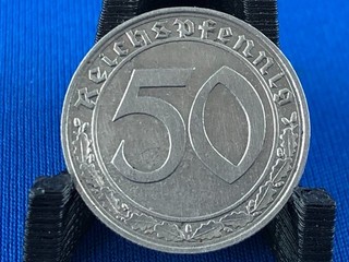 GERMANY THIRD REICH 50 REICHSPFENNIG 1939 F (A4/10)