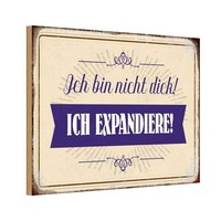 Holzschild 12X18 Cm Bin Nicht Dick Ich Expandiere Dekoration Deko Geschenk Holz