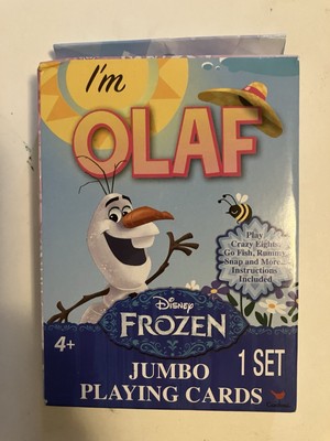 Disneys Frozen I'm Olaf Jumbo Playing Cards W/ Instructions for Multiple Games
