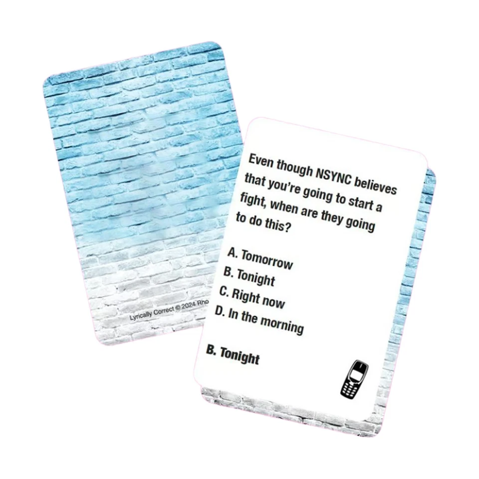 Juego de cartas Lyrically Correct Pop Quiz Music Trivia años 90 y 2000 edición POP Foto 4 de 4