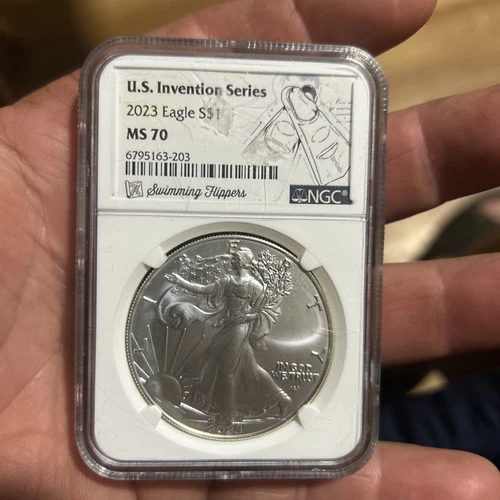 2023 Morgan Silver Dollar American Silver Eagle Set MS70 NGC Double Slab