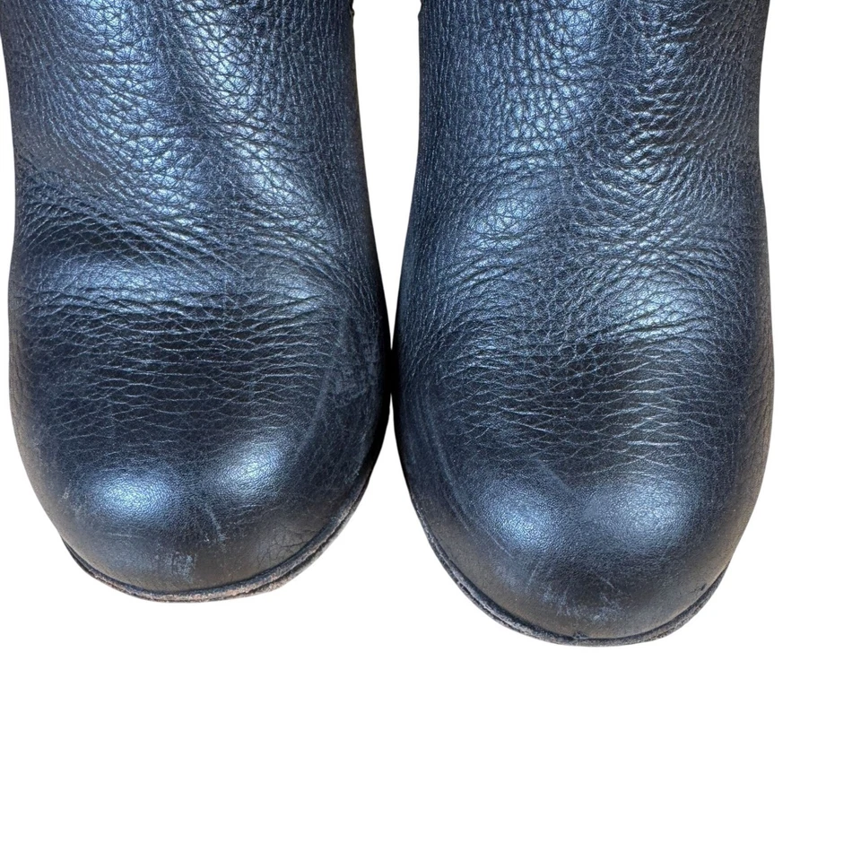 Botas de tornozelo Gucci Hasler couro preto salto agulha borla Horsebit UE 38 - Imagem 4 de 4