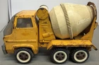 Tonka Cab Over Eng. Cement Mixer Truck Orange Steel, Whitewalls 1960's
