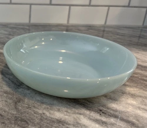 Hard to find,Vintage,Fire King,Delphine Blue,Milk Glass,Soup/Cereal bowl,6 1/2in