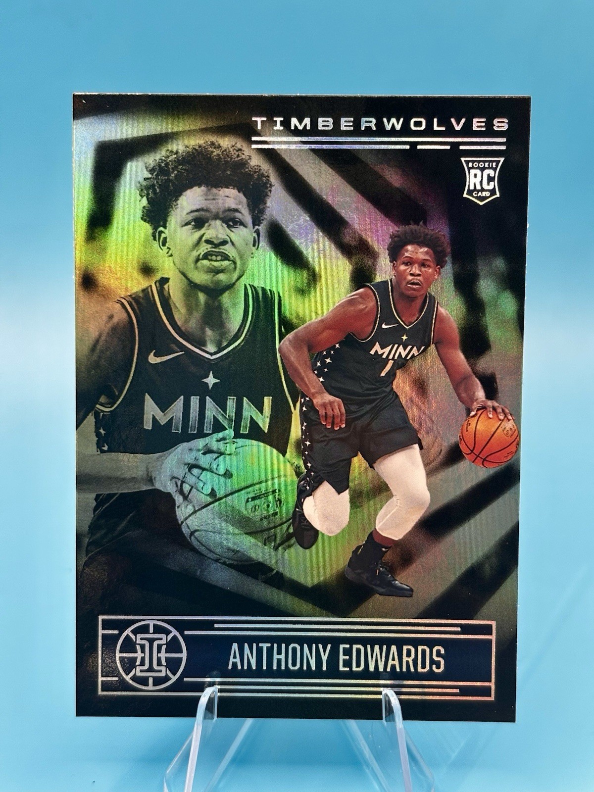 2020-21 Panini Illusions - Anthony Edwards #151 Emerald Prizm (RC)