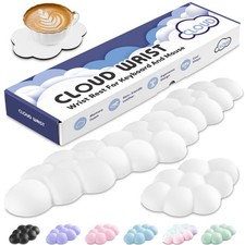 Cloud Wrist Rest for Keyboard and Mouse, Memory Foam PU Leather Keyboard Wris...
