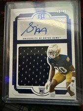 2025 Panini National Treasures Collegiate Benjamin Morrison #146 Blue /49 RPA