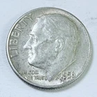 1956 Roosevelt 10c Dime 90% Silver Circulated Coin #7821