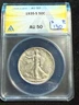 1935 S WALKING LIBERTY HALF DOLLAR ANACS AU 50 639