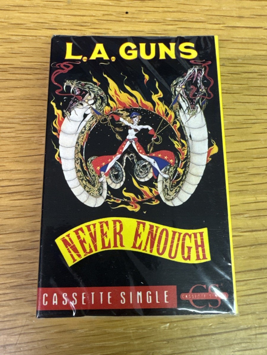 L.A. Guns - Never Enough Cassette SINGLE Rare Guns N Roses 