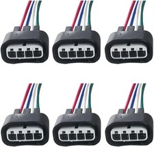 Ignition Coil Female Connector Plug Pigtail Harness 6pcs Compatible with Toyota