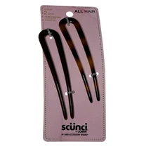 Scunci 2pc Trend French Hair Pins Tortoise Brown Long Bobby Pin Barrettes All Ha