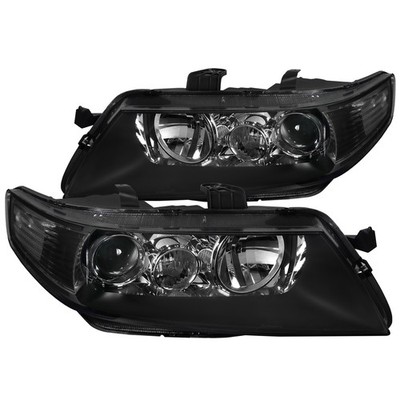 Fit 2004-2005 04-05 Acura Tsx Black Housing Projector HeadLights Lamps Pair