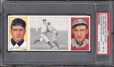 1912 T202 Hassan Triple Folder  Chance Beats Out A Hit - Archer & Rowan PSA 6 E