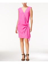 RACHEL ROY Womens Pink Sleeveless V Neck Below The Knee Dress Size: XS